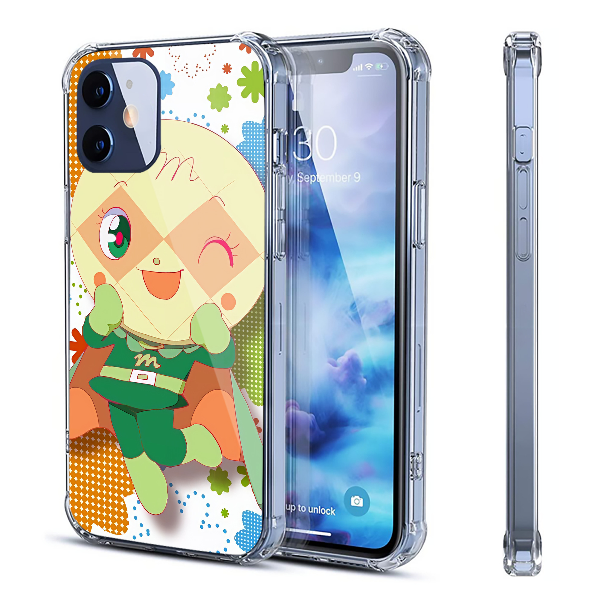 （画像用） アンパンマン Anpanman 【iPhone 12シリーズ対応】透明スマホケース（クリアソフトケース）